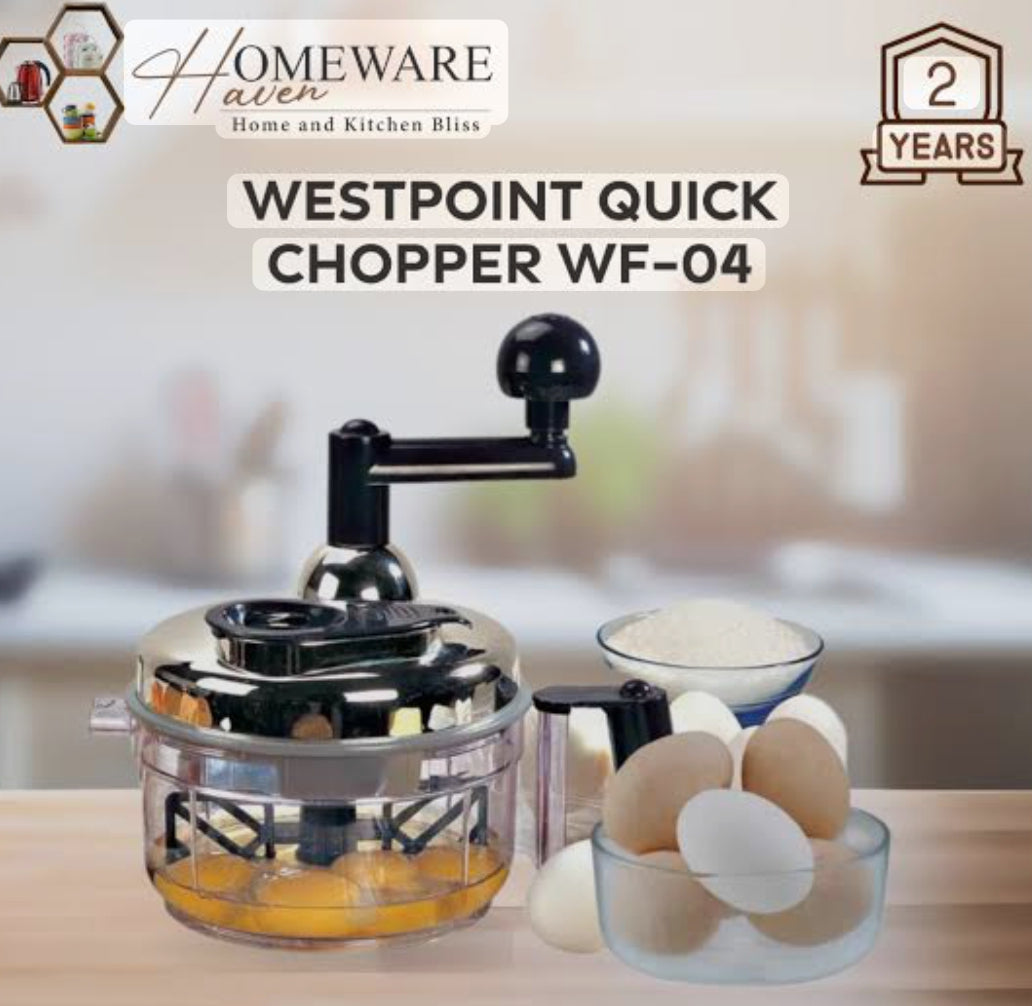 Westpoint Quick Chopper WF-04 home and kitchen appliance for chopping with eggs on countertop