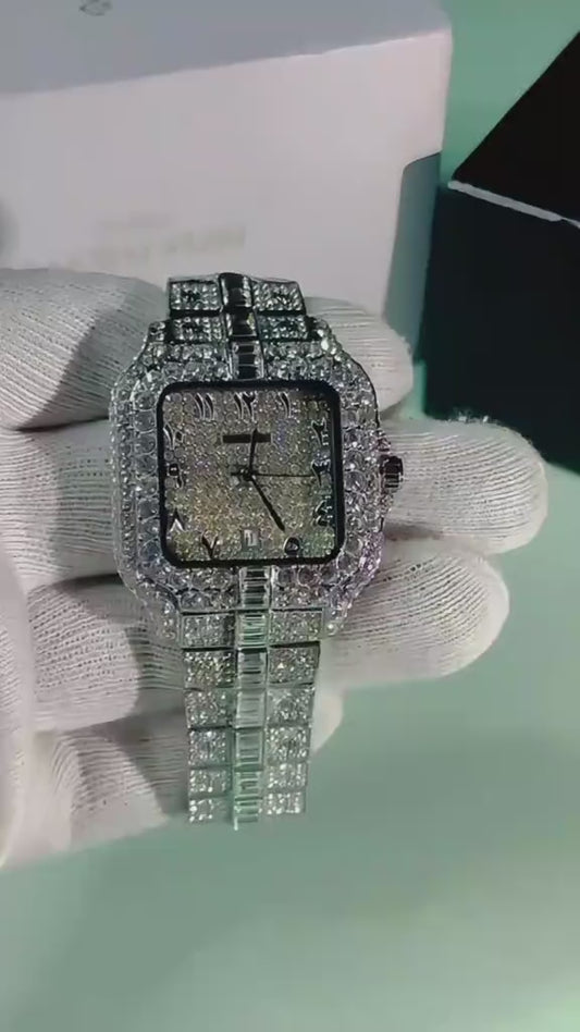 Aujla Watch Men's Luxury Diamond Timepiece